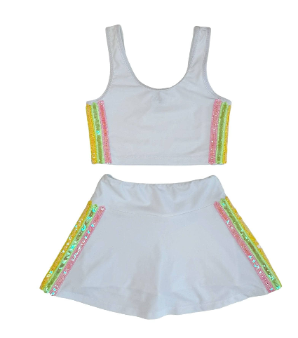 Rainbow Sherbert Sequin Tennis Set