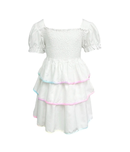 White Rainbow Tier Dress