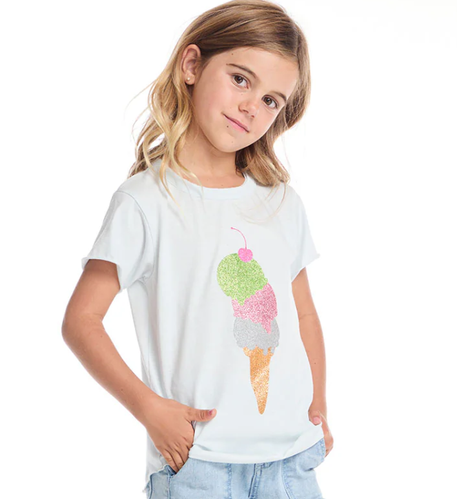 Glitter Ice Cream Cone T Shirt