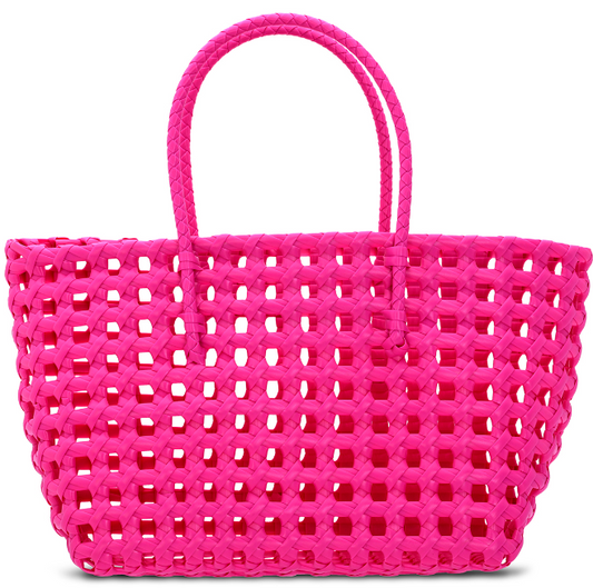 Large Woven Tote | Pink