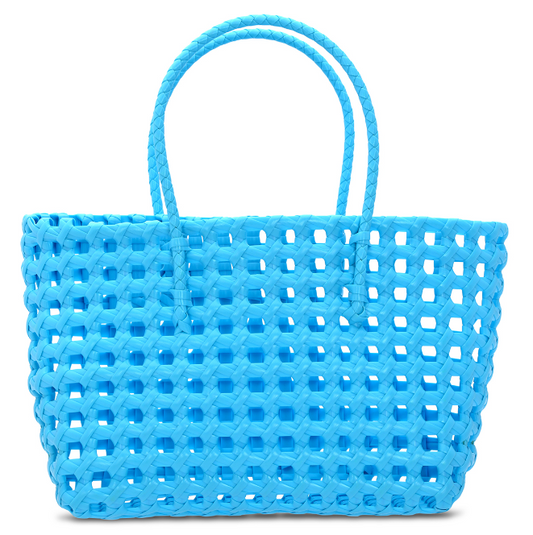 Small Woven Tote | Blue