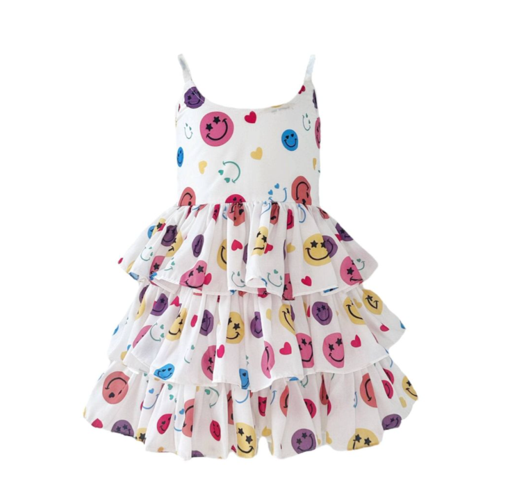 Happy Rainbow Smiley Dress