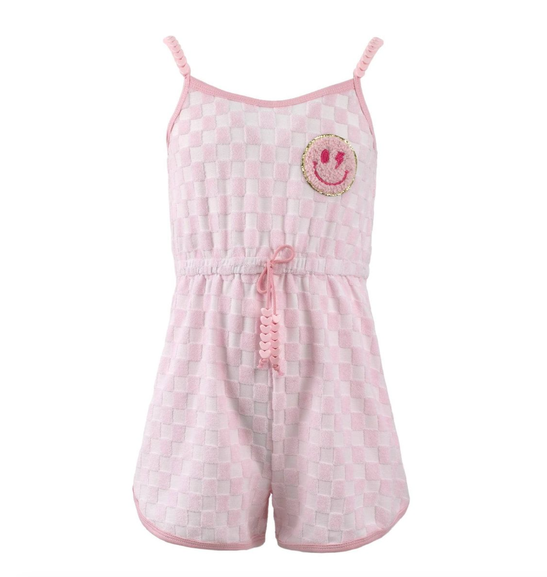Checkered Emoji Romper