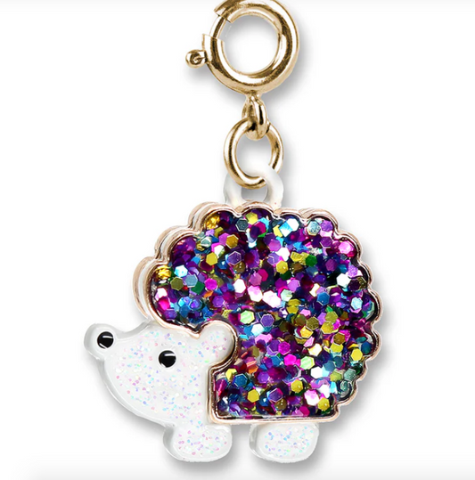 Gold Glitter Hedgehog Charm