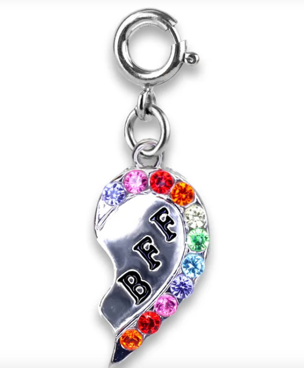 Silver BFF Broken Heart Charm