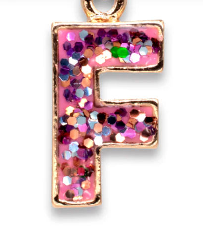 Glitter Initial Charm | F