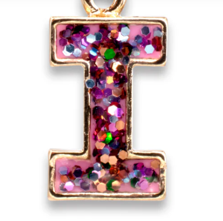 Glitter Initial Charm | I