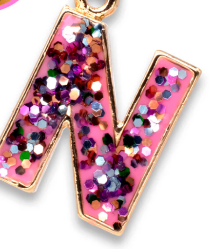 Glitter Initial Charm | N
