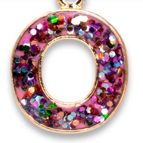 Glitter Initial Charm | O