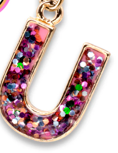 Glitter Initial Charm | U