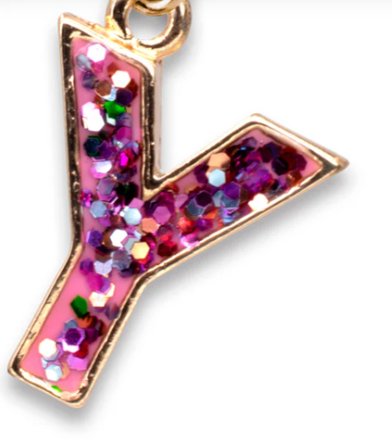 Glitter Initial Charm | Y