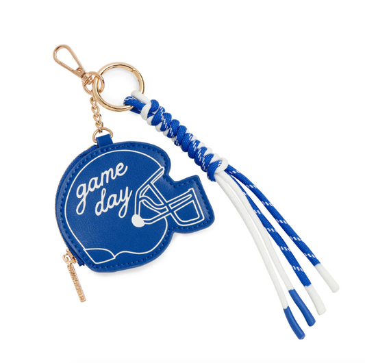 Blue Game Day Hemet Bag Charm/Keyring