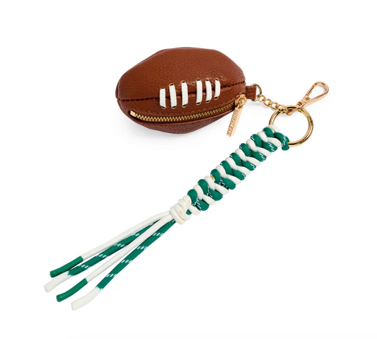 Green Football Bag Charm/Keyring