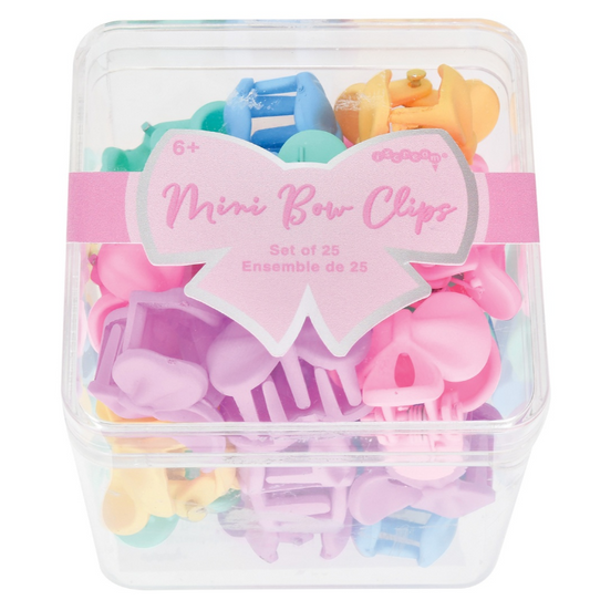 Mini Bows Hair Clips Set