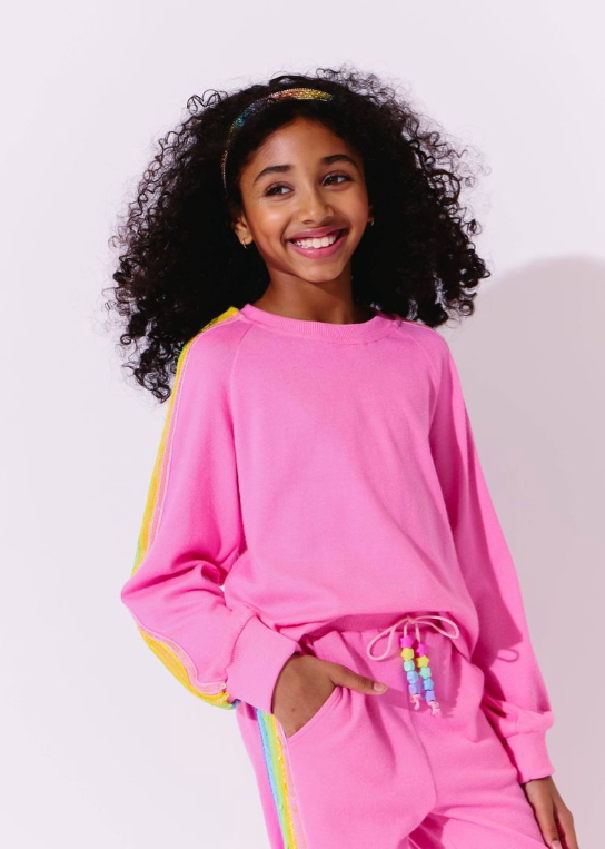 Pink Rainbow Sequin Set