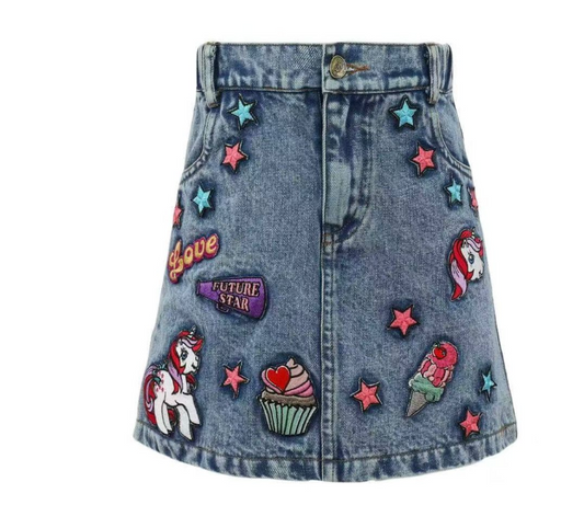 My Little Pony Patch Denim Skirt