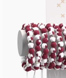 Maroon/White Game Day Bracelet