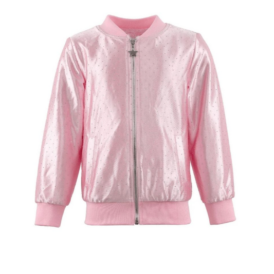 Pretty in Pink Sparkle Bomber