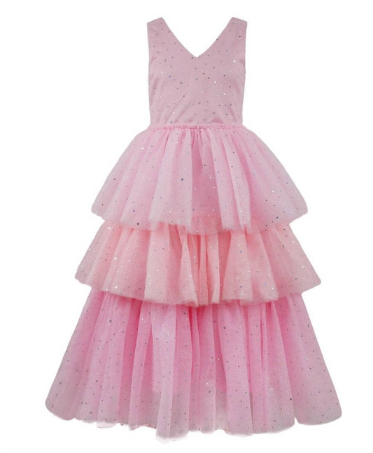 Pink Taylor Shimmer Tulle Party Dress