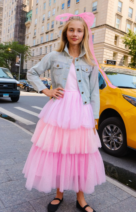 Pink Taylor Shimmer Tulle Party Dress