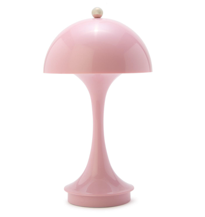 LED Cordless Pink Mushroom Table Lamp