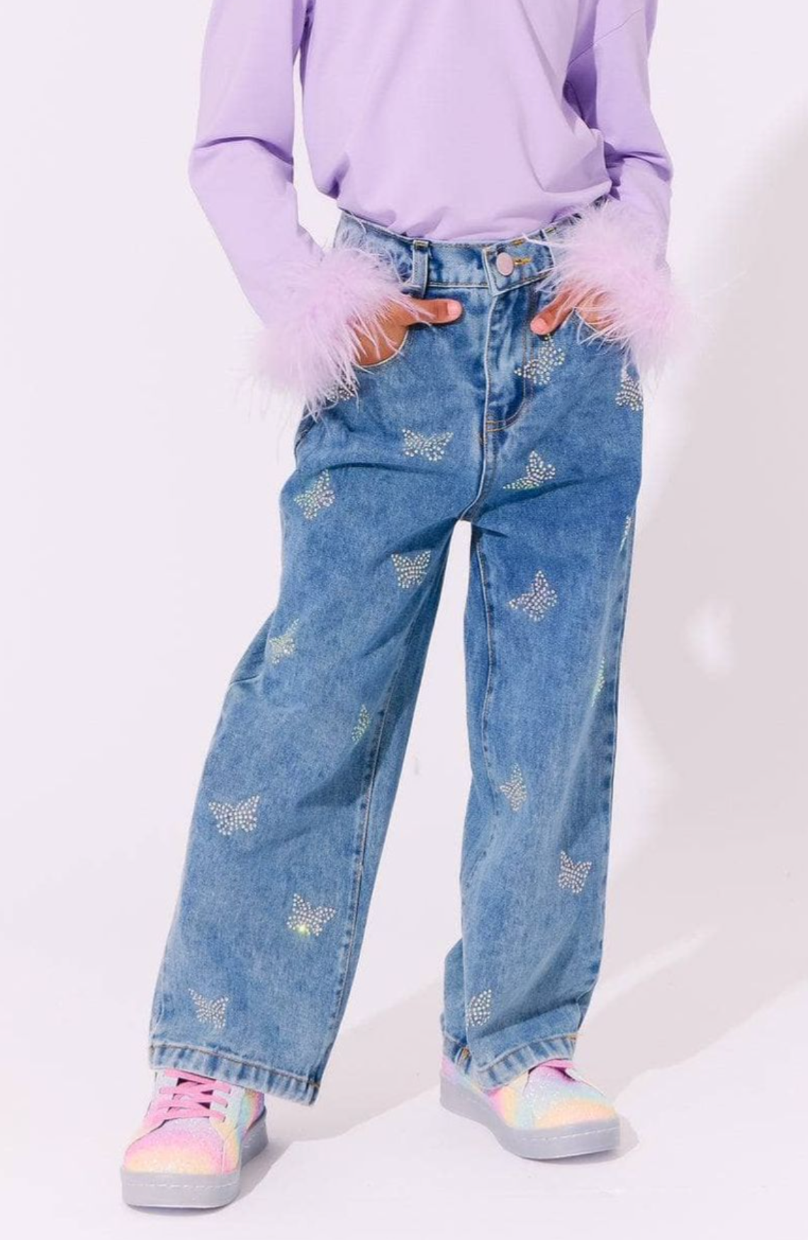 Crystal Butterfly Jeans