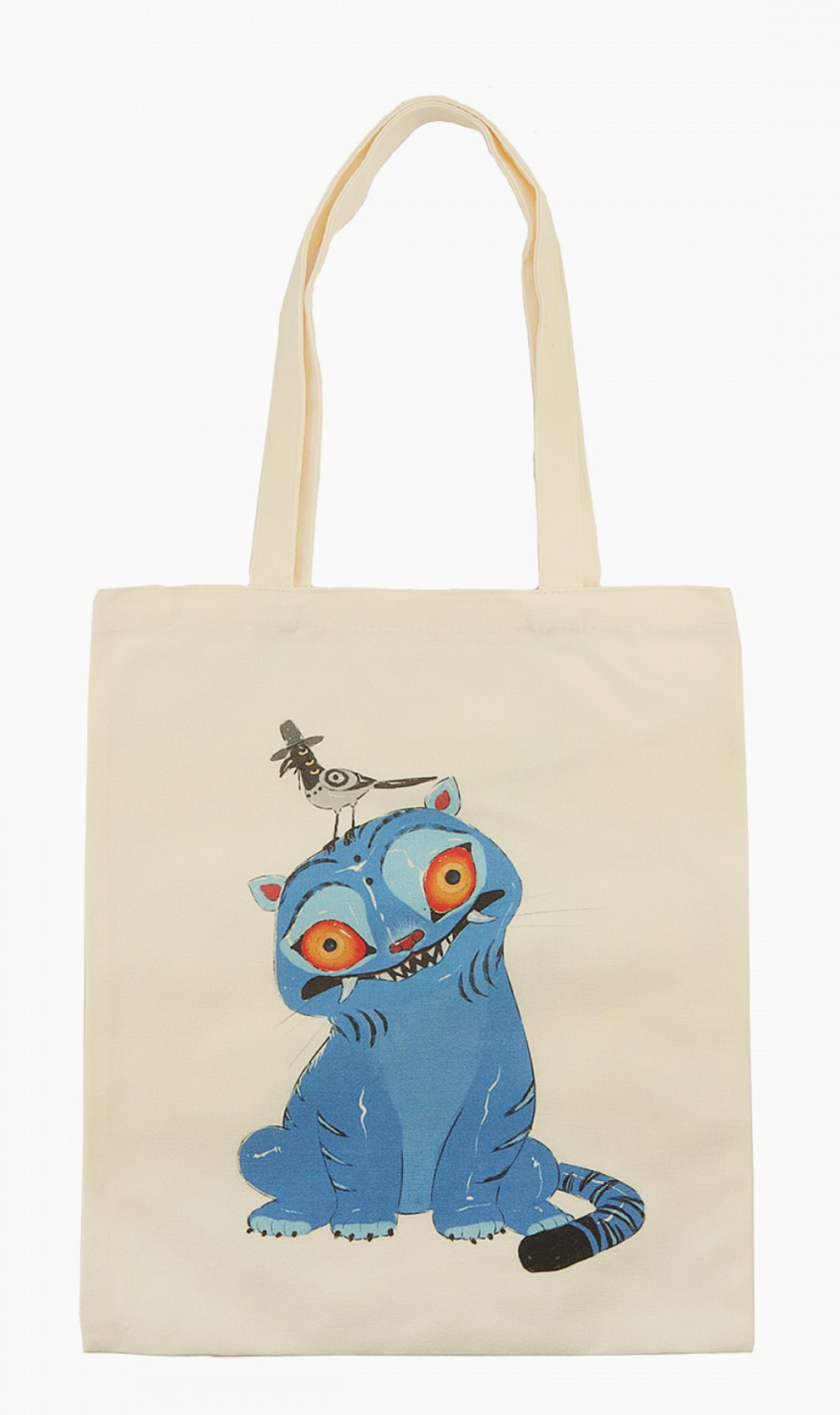 K-Pop Demon Hunter Blue Tiger Derpy Kpop Canvas Tote Bag