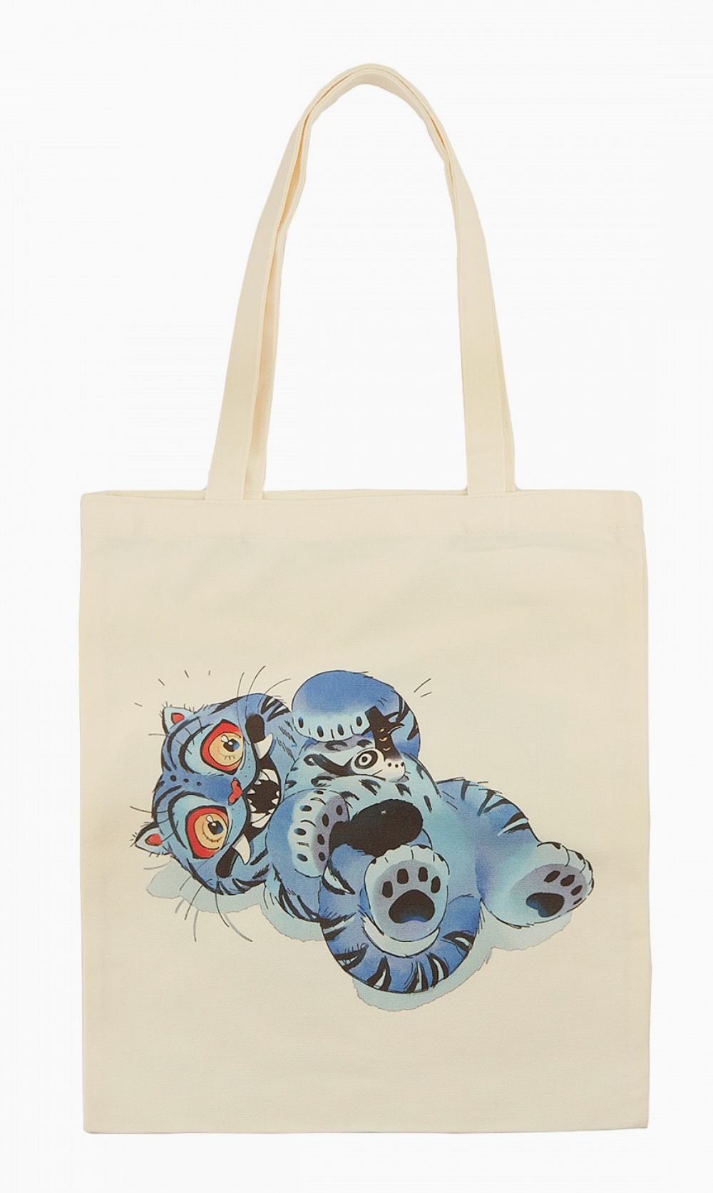 K-Pop Demon Hunter Blue Tiger Derpy Kpop Canvas Tote Bag