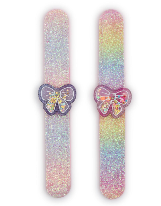 Sparkling Butterfly Glitter Slap Bracelet