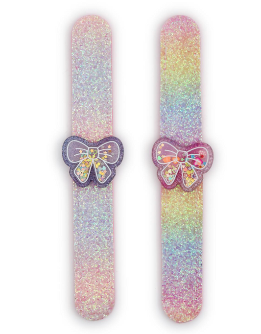 Sparkling Butterfly Glitter Slap Bracelet