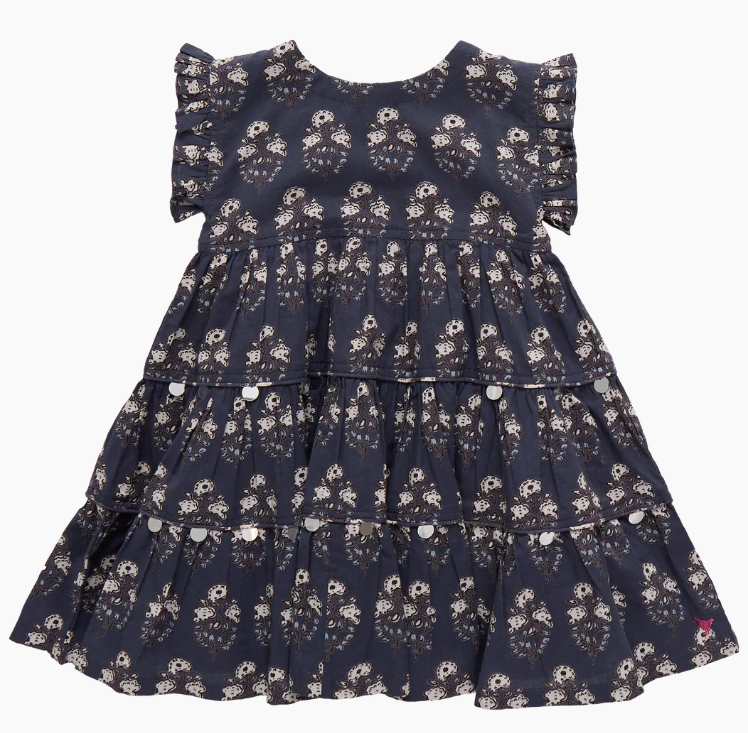 Navy Strawflower Peachy Dress