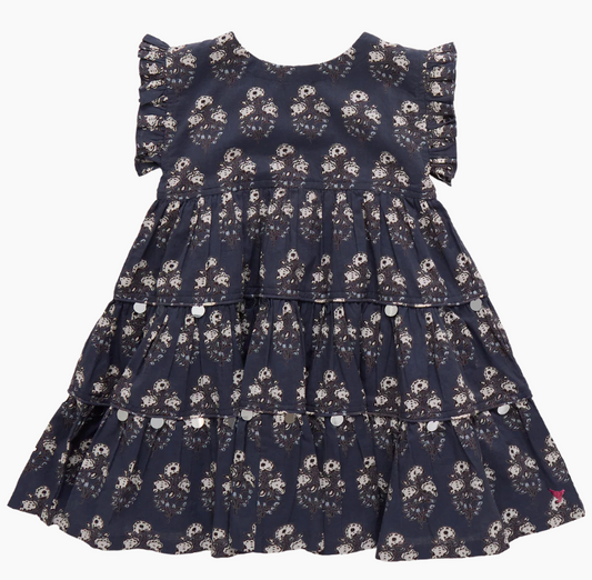 Navy Strawflower Peachy Dress