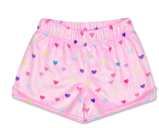 Heart Confetti Plush Shorts