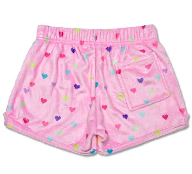 Heart Confetti Plush Shorts
