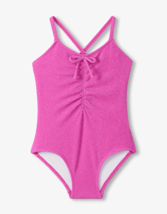 Rose Violet Ruched Front Swimsuit