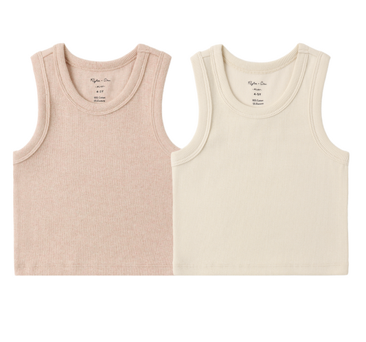 Ribbed Tank | Heathered Blush