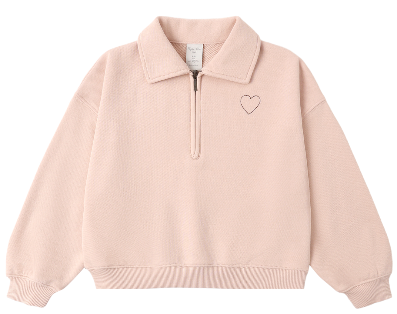 Quarter Zip Sweatshirt | Blush