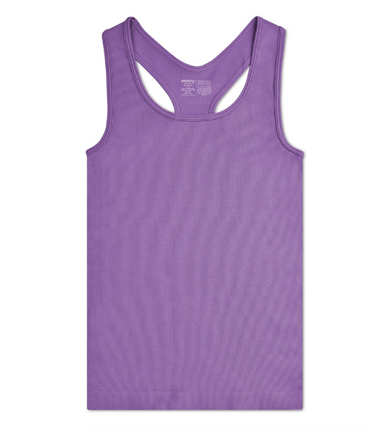 Vivid Violet Ribbed Racer Back Top