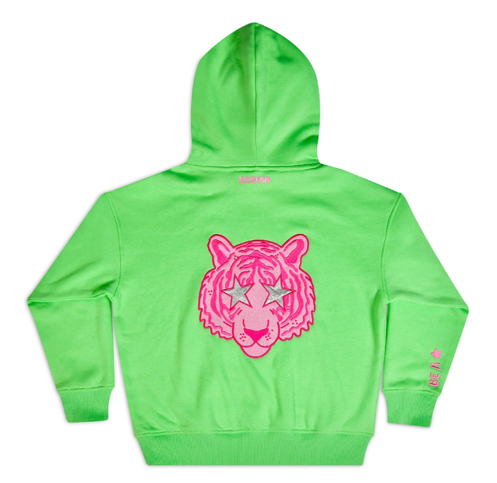 Apple Green Tiger Hoodie Sweatshirt