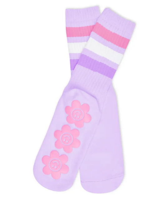 Purple Groovy Smiles Socks