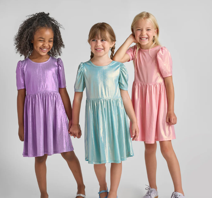 Light Pink Lame Laurie Dress