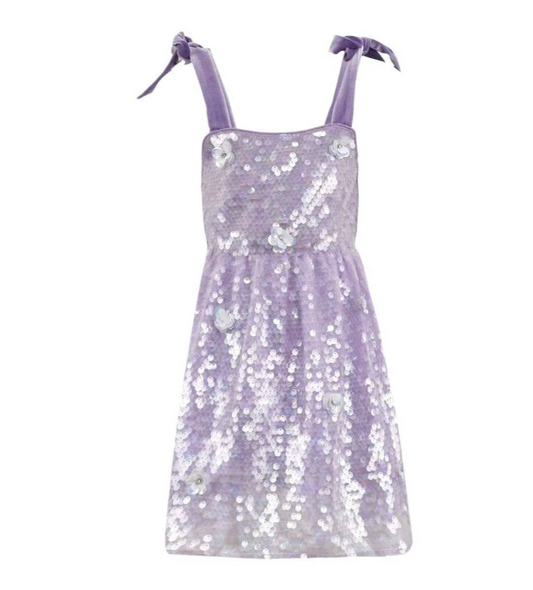 Lavender Daisy Sequin Dress