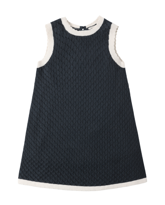 Crochet Tank Mini Dress | Navy