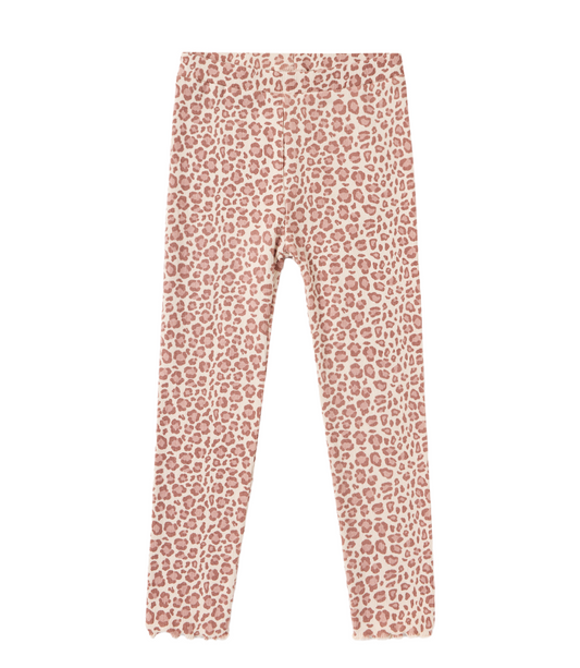Coast Ribbed Leggings | Pink Leopard
