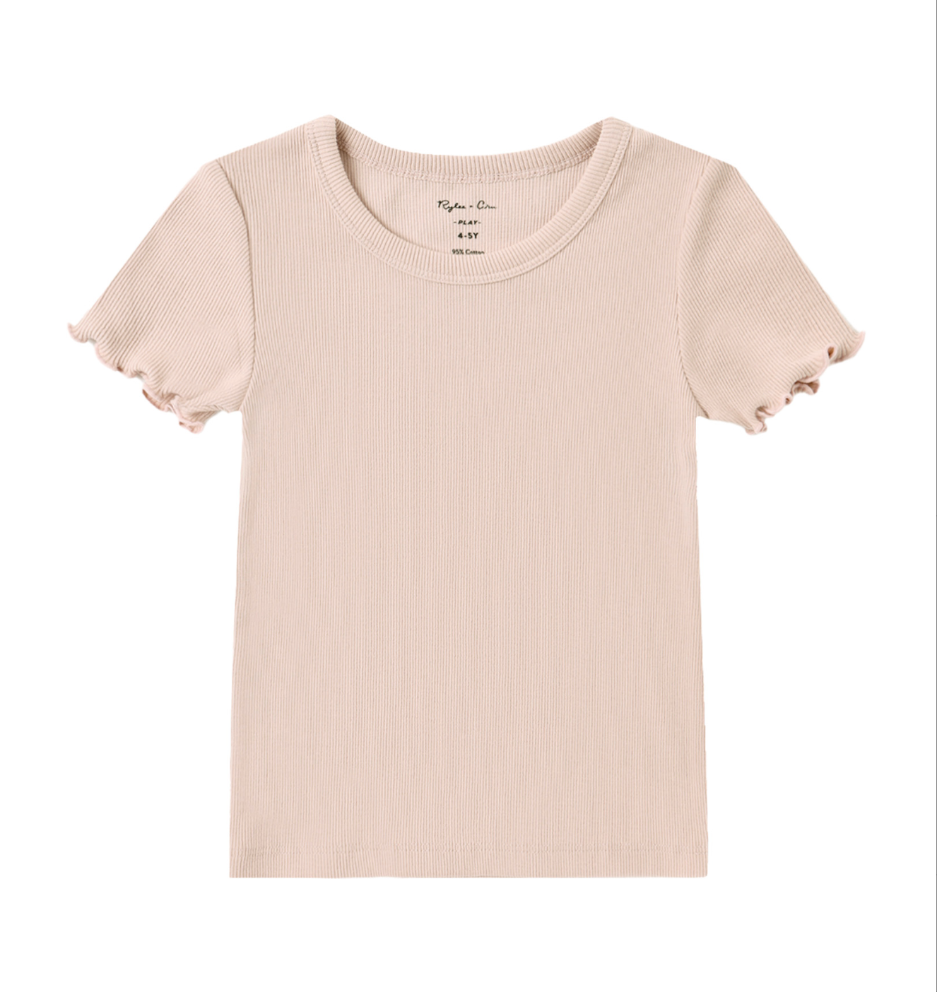 Ribbed Basic Tee | Blush