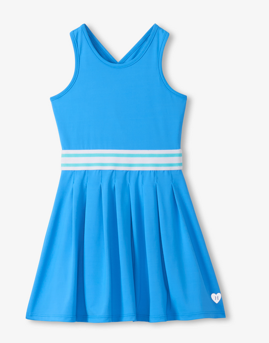 Malibu Blue Pleated Active Dress
