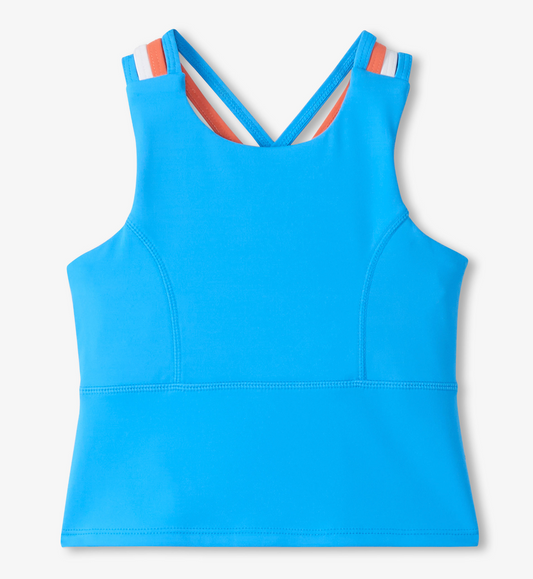 Malibu Blue Strappy Active Tank