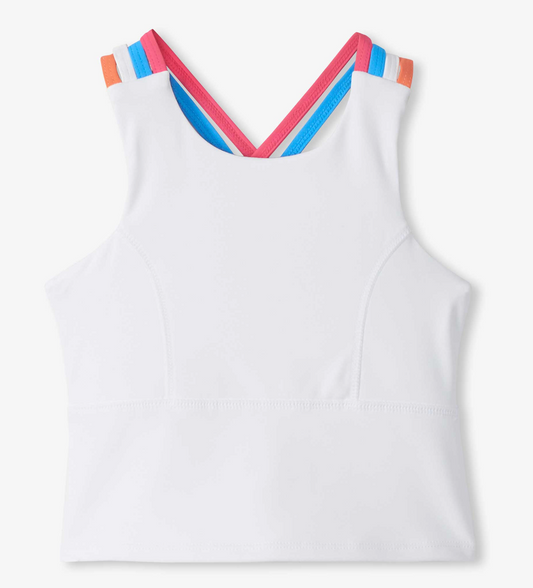 White Strappy Active Tank