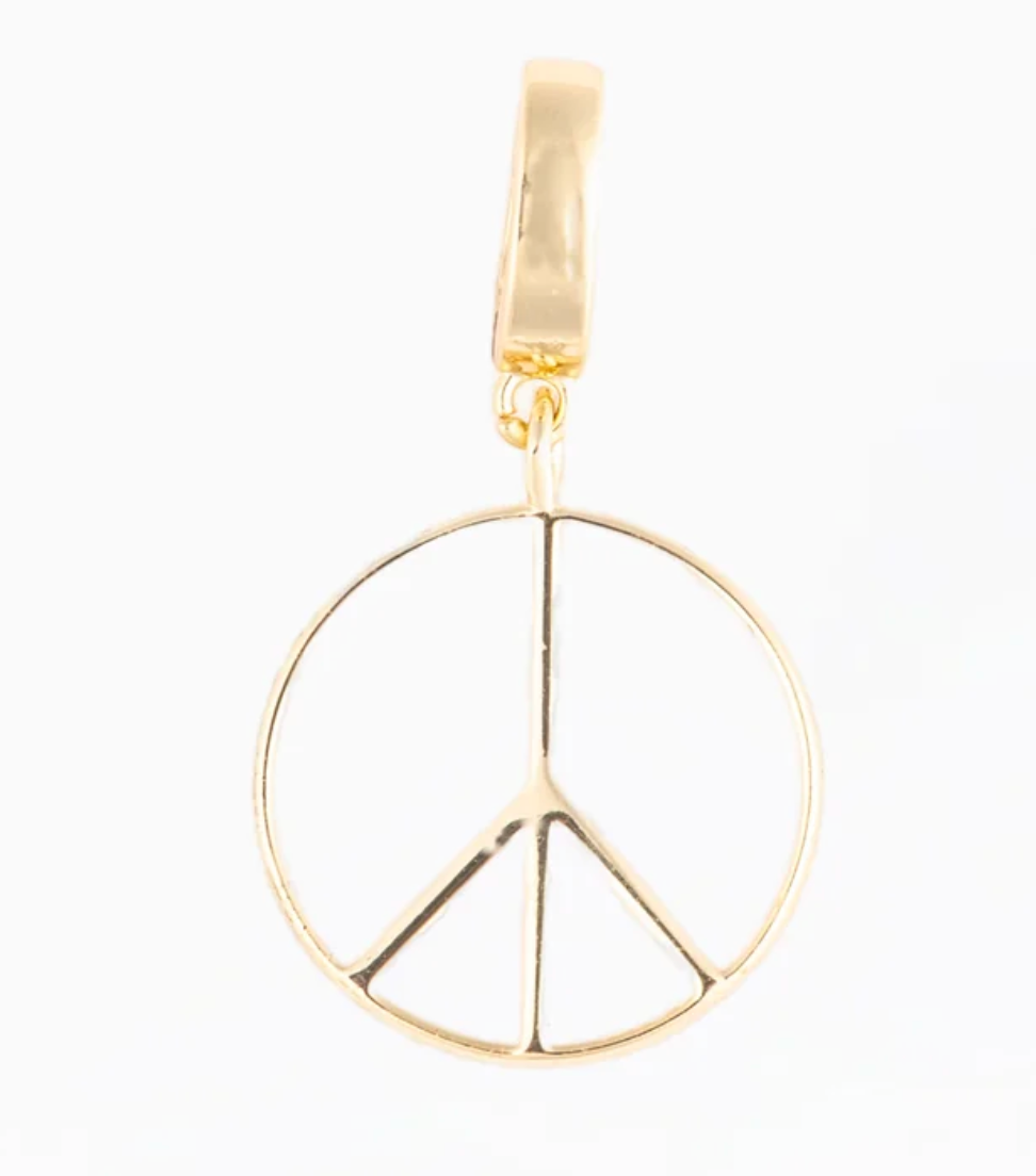MM Charm | White Peace Sign