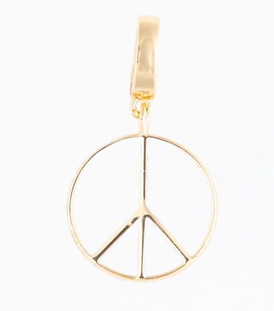 MM Charm | White Peace Sign